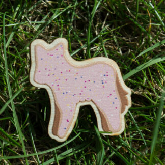 25mm Dog animal cracker wooden pin