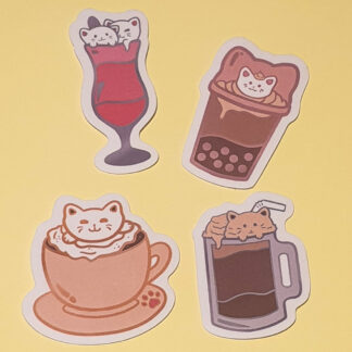 Cat Café stickers