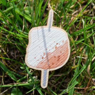 25mm Roasted Marshmallow wooden pin